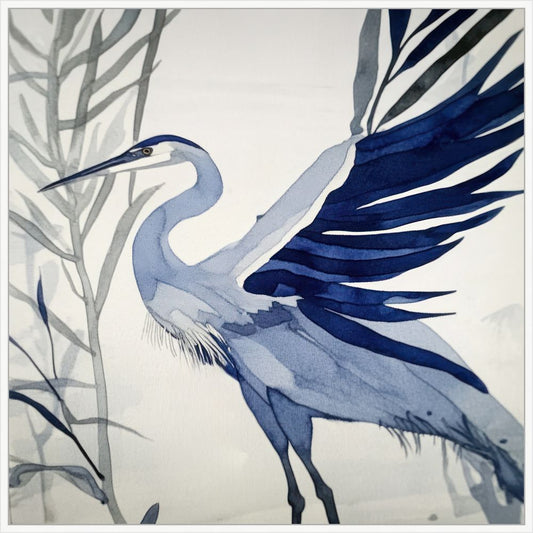 Whimsical Blue I on Canvas