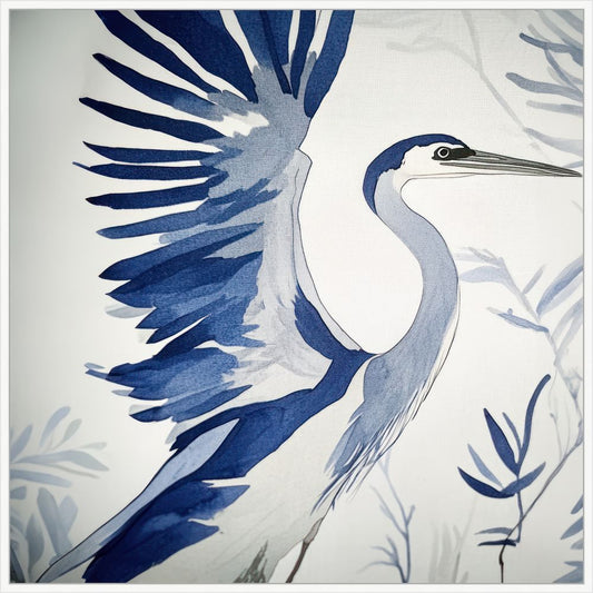 Whimsical Blue II on Canvas