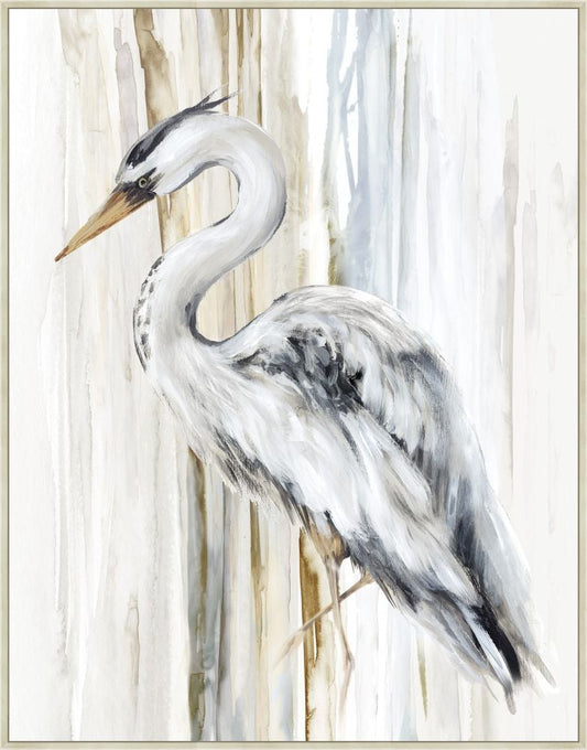River Heron II on Canvas