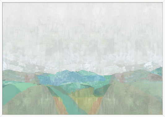Subtle Green Land II on Canvas