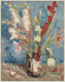 Vase with Gladioli and Chinese Asters on Canvas. by Vincent Van Gogh, 1886