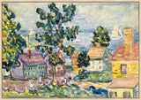 New England Coastal Village, Prendergast on Canvas