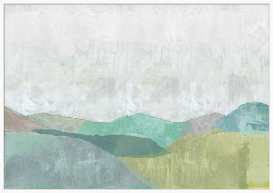 Subtle Green Land I on Canvas