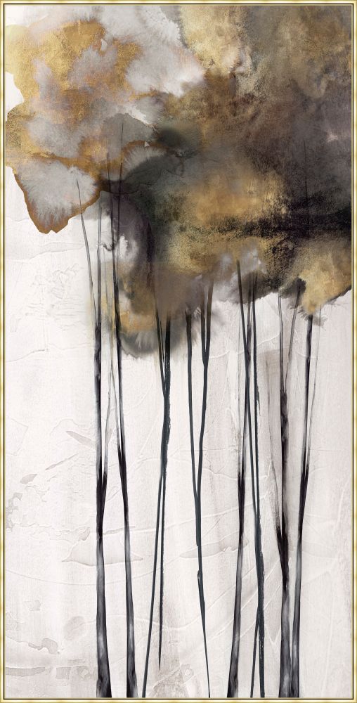 Golden Inky Trees I on Canvas