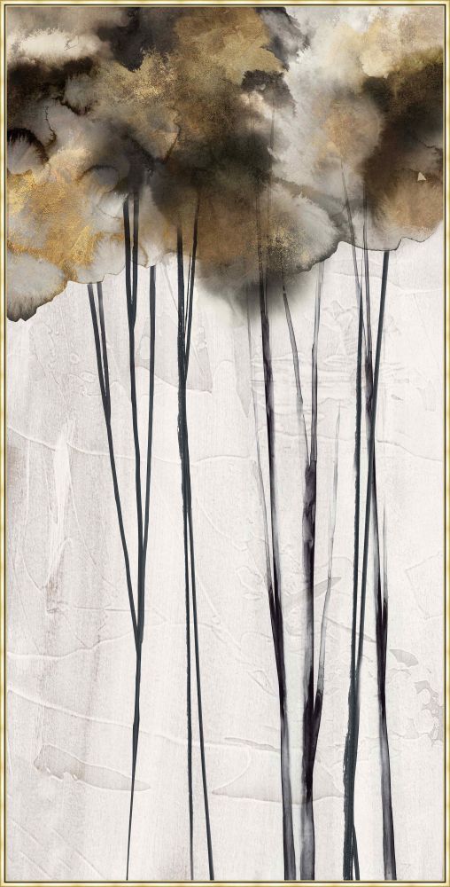 Golden Inky Trees II on Canvas