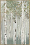 Whispering Green Birch Forest I on Canvas