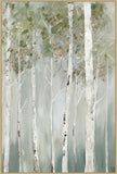 Whispering Green Birch Forest II on Canvas