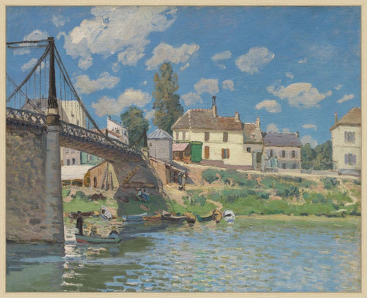 The Bridge at Villeneuve-la-Garenne, Alfred Sisley 1872 on Canvas
