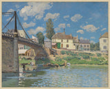 The Bridge at Villeneuve-la-Garenne, Alfred Sisley 1872 on Canvas