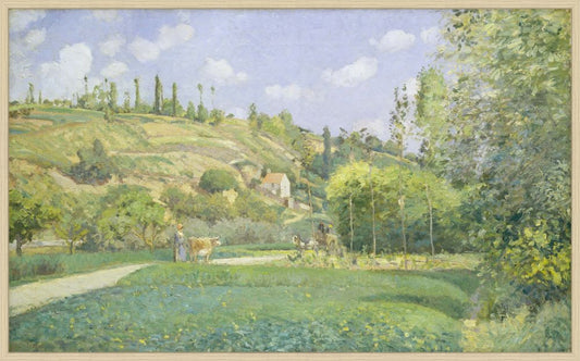 A cowherd at Valhermeil, Auvers-Sur-Oise, Camille Pissarro 1874 on Canvas
