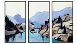 Pretty Landscape on Canvas Triptych