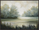 Glimpse of a Lake on Canvas
