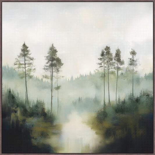 Fog Among the Trees on Canvas