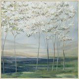 Quiet Trees Beside Misty Waters on Canvas