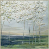 Quiet Trees Beside Misty Waters on Canvas Grande