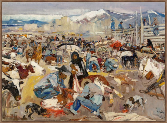 Fiesta in Taos on Canvas