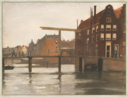 Bridge between the Islands of Rapenburg and Uilenburg in Amsterdam, Willem Witzen, 1910 on Canvas