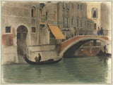 Bridge over a Canal in Venice, Willem Witzen, 1905 on Canvas