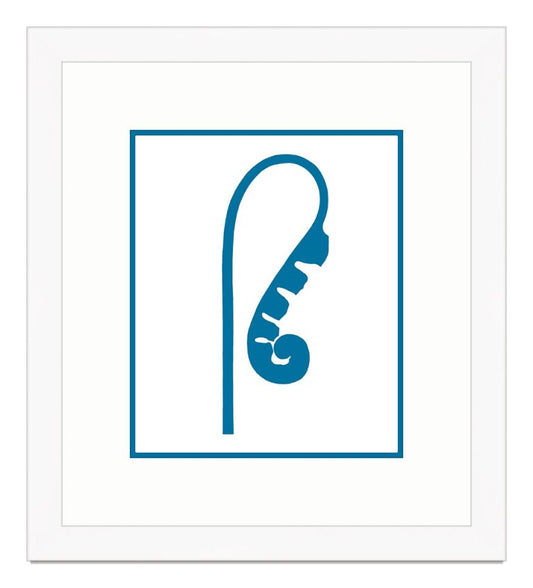 Graphic Stem in Blue VIII