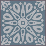 Still Water Blue Tile I on Canvas