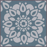 Still Water Blue Tile II on Canvas