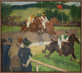 Horse Racing Thielska on Canvas by Gosta Von Hennings, 1906