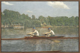 The Biglin brothers Racing on Canvas by Thomas Eakins, 1872