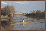 The Champion Single Sculls on Canvas Thomas Eakins 1871
