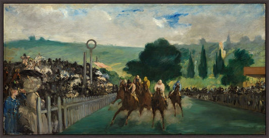 The Races at Longchamp  on Canvas. Edward Manet