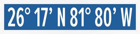 Naples Coordinates in Strong Blue