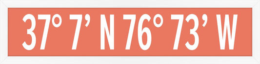 Atlantic Beach  Coordinates in Peachy Pink