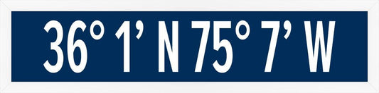 Kitty Hawk Coordinates in Dark Navy