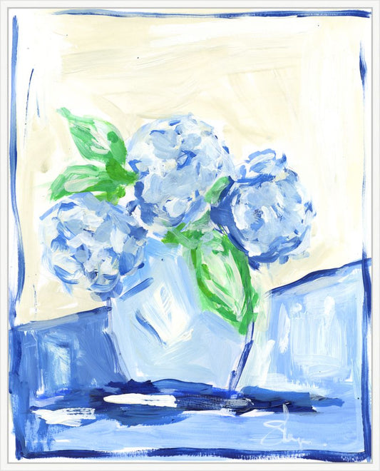 Vase of Hydrangea I on Canvas