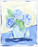 Vase of Hydrangea II on Canvas