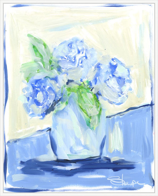Vase of Hydrangea II on Canvas