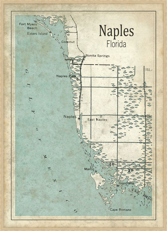 Naples Light Teal and Beige