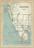 Sarasota Light Teal and Beige