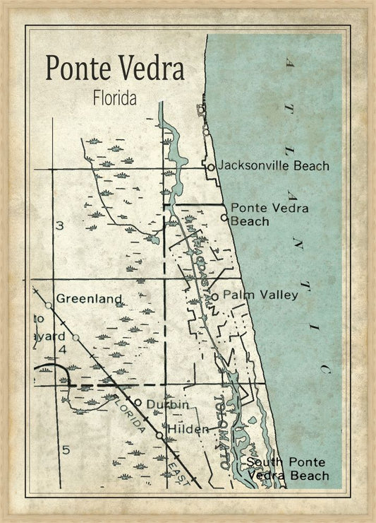 Vedra Beach Light Teal and Beige