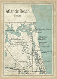 Atlantic Beach Light Teal and Beige