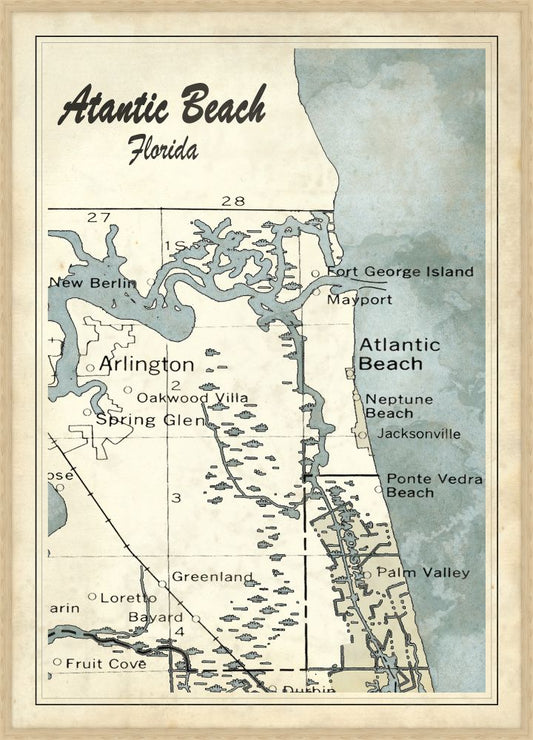 Atlantic Beach Light Blue and off white