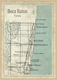 Boca Raton Light Teal and Beige