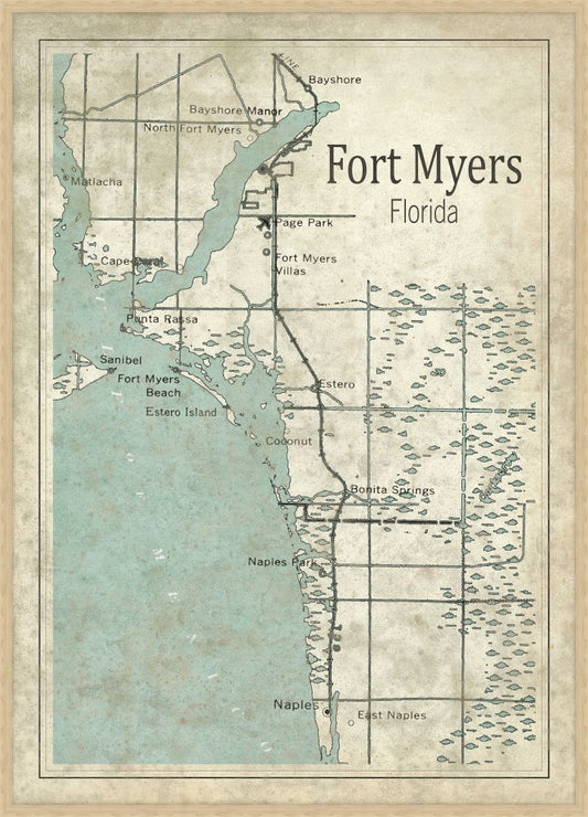 Fort Myers Light Teal and Beige