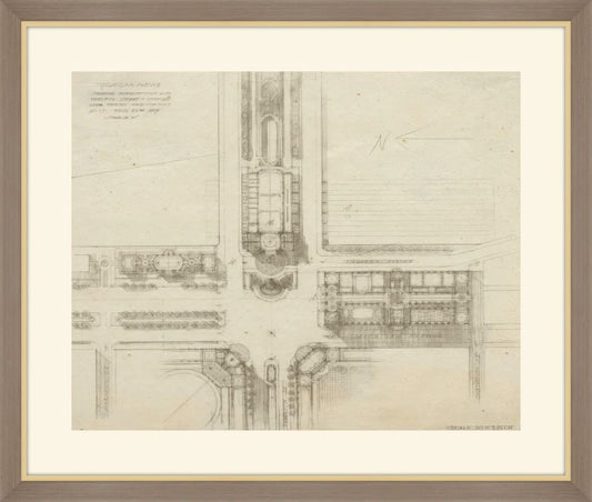Plan of Chicago, Michigan Ave, 1909