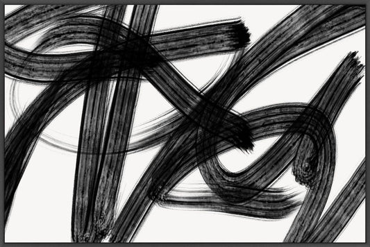 Black Scribbles I on Canvas