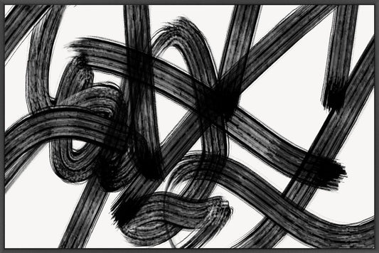 Black Scribbles II Canvas