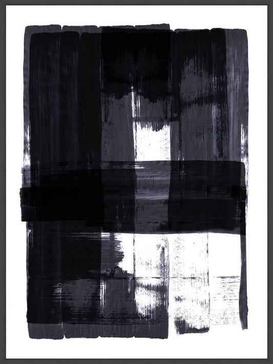 Square Black Stroke I on Canvas