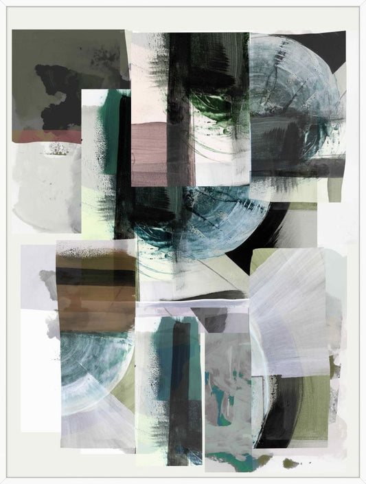 Inky Patchwork I on Canvas