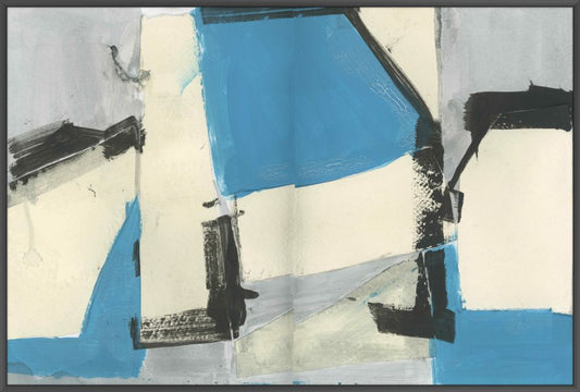 Blue Jigsaw on Canvas