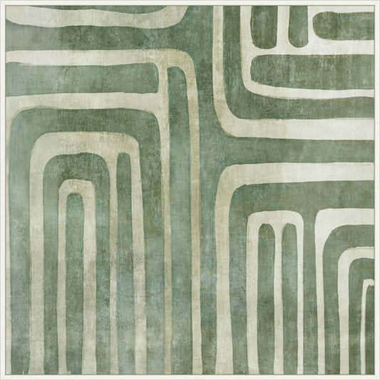 Whimsical Green I on Canvas