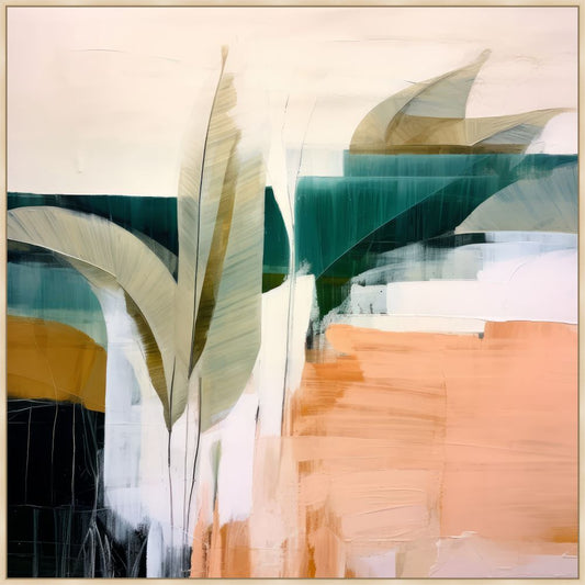 Green Orange Forms III  Grande on Canvas